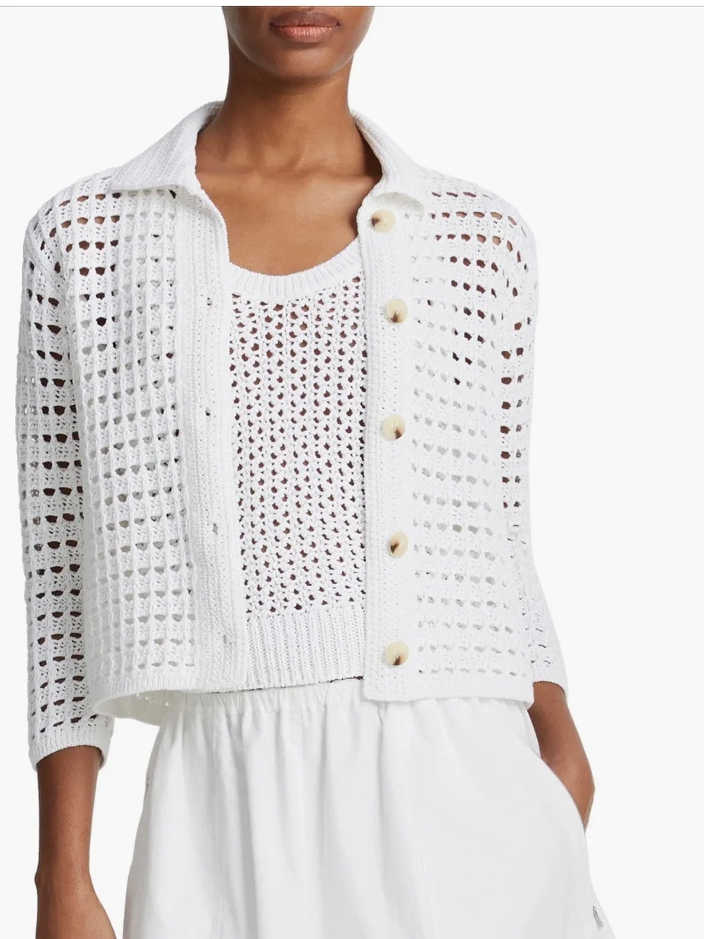 VINCE Block Stitch Cardigan NWT - Picture 3 of 8